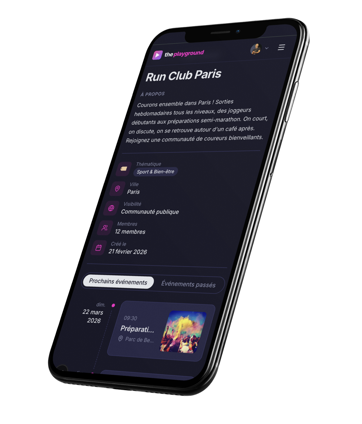 The Playground sur mobile